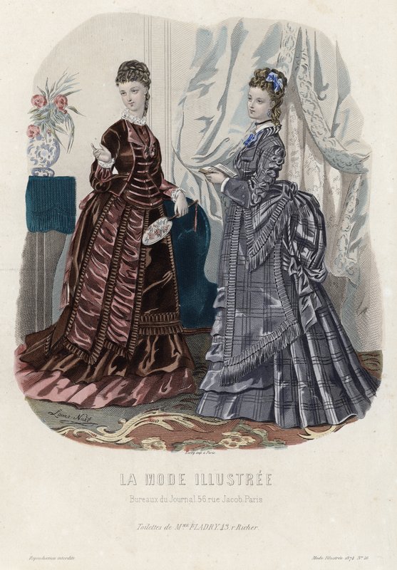 Placa de moda francesa, finales del siglo XIX de French School