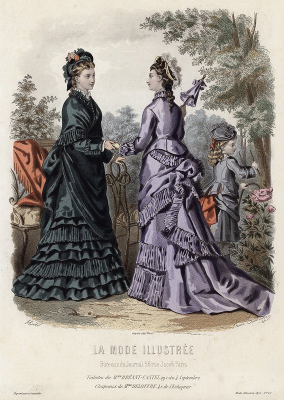 Placa de moda francesa, finales del siglo XIX de French School