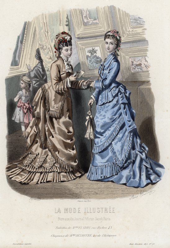 Placa de moda francesa, finales del siglo XIX de French School