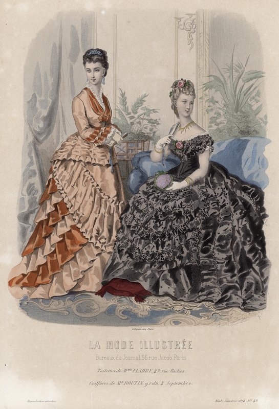 Placa de moda francesa, finales del siglo XIX de French School