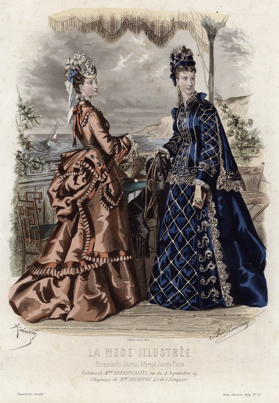 Placa de moda francesa, finales del siglo XIX de French School