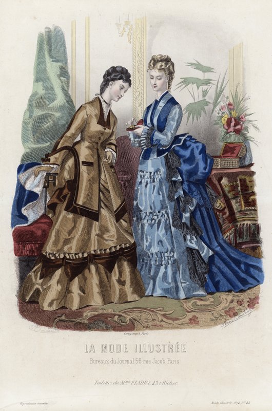 Placa de moda francesa, finales del siglo XIX de French School