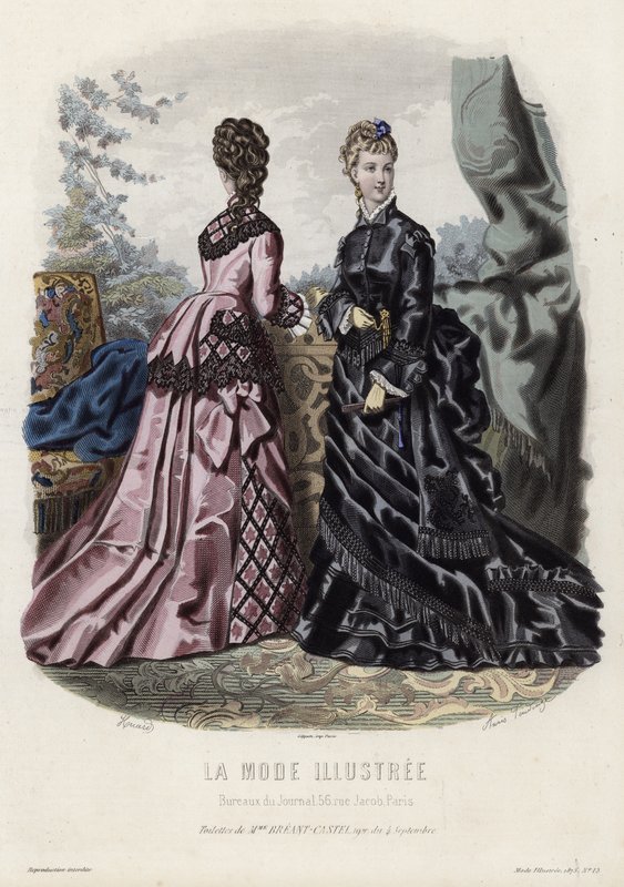 Placa de moda francesa, finales del siglo XIX de French School