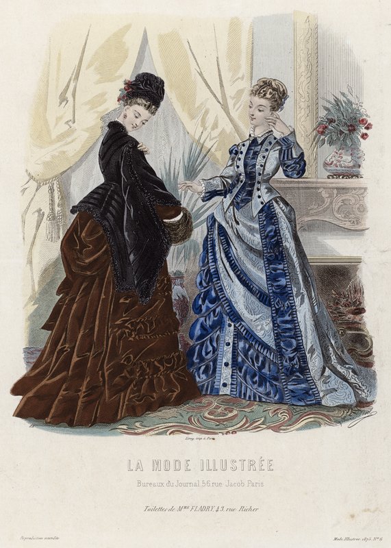 Placa de moda francesa, finales del siglo XIX de French School