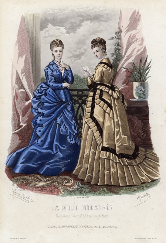 Placa de moda francesa, finales del siglo XIX de French School