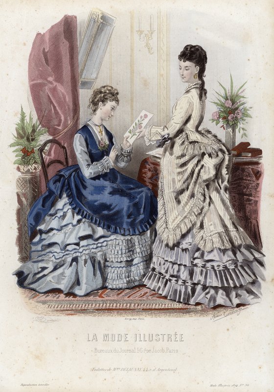 Placa de moda francesa, finales del siglo XIX de French School