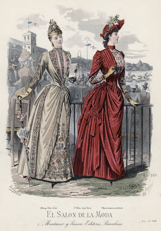 Placa de moda francesa, finales del siglo XIX de French School