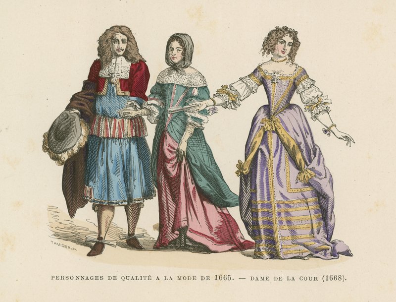 Modas francesas, siglo XVII de French School