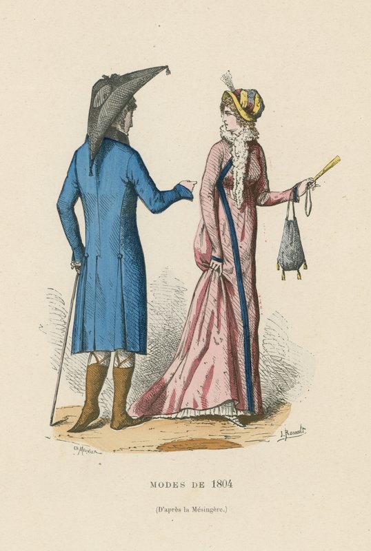 Modas francesas de 1804 de French School