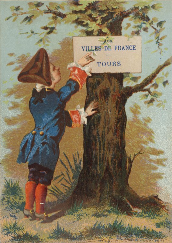 Caballero leyendo aviso de French School
