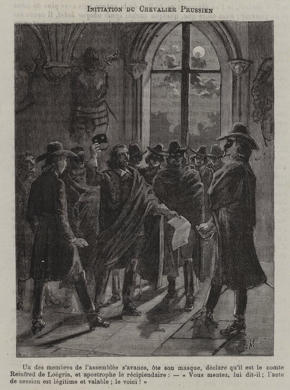 Iniciación de un Caballero Prusiano (grabado) de French School