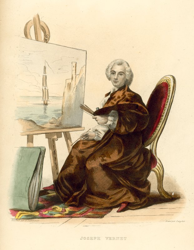 Joseph Vernet (grabado en color) de French School