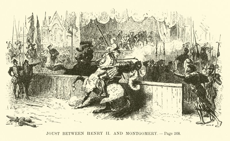 Justa entre Enrique II y Montgomery de French School