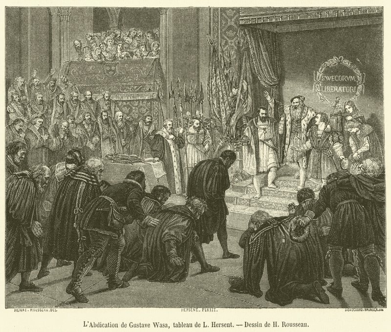 La Abdicación de Gustavo Vasa de French School