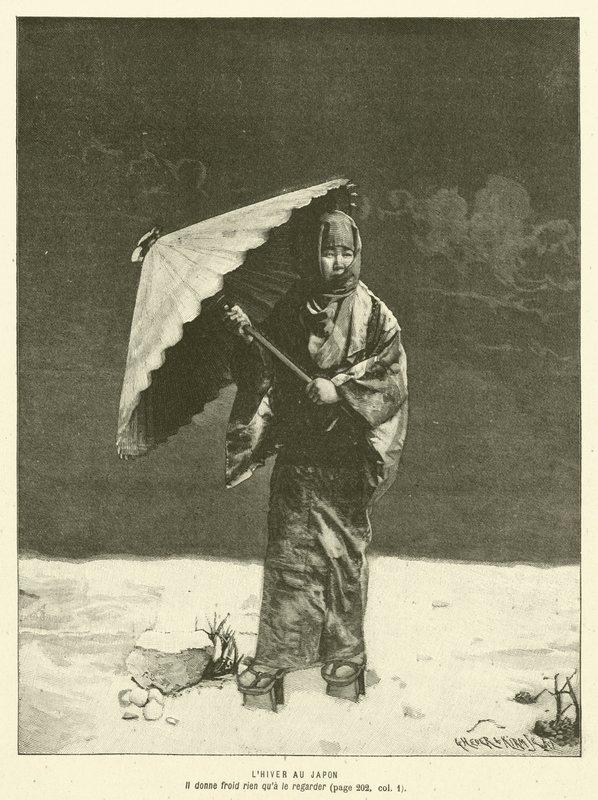 El invierno en Japón (grabado) de French School