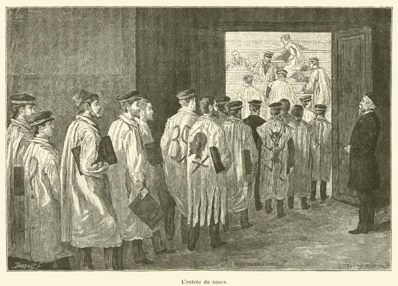 Grabado del recorrido de French School