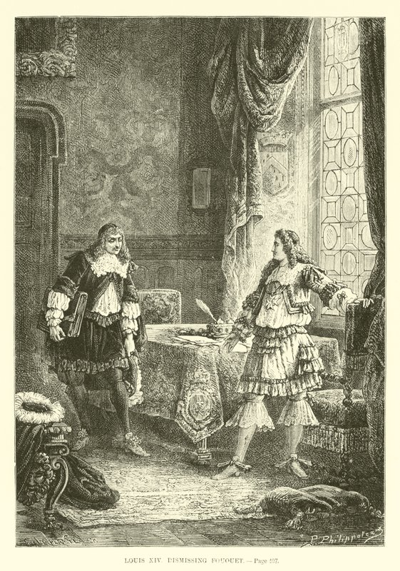 Luis XIV despidiendo a Fouquet de French School