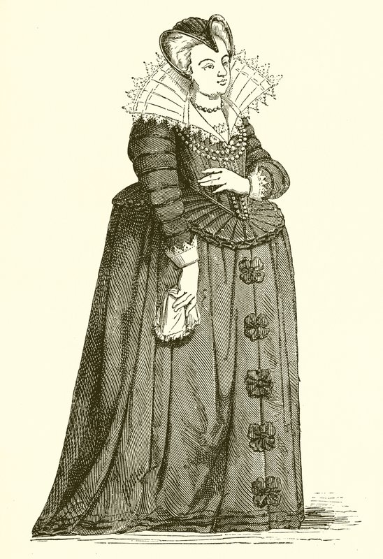 María de Médici como viuda de French School