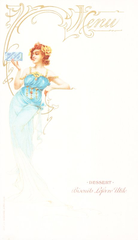 Tarjeta de menú. Francés de French School