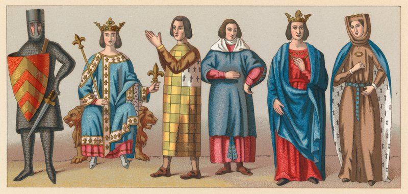 Traje de la Edad Media de French School