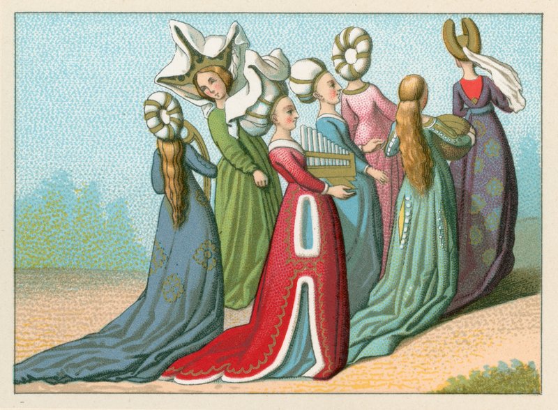 Traje de la Edad Media de French School