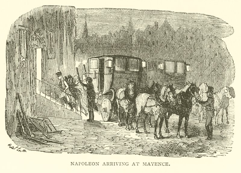 Napoleón llegando a Maguncia de French School