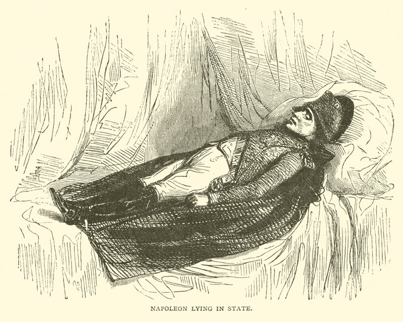 Napoleón en capilla ardiente (grabado) de French School