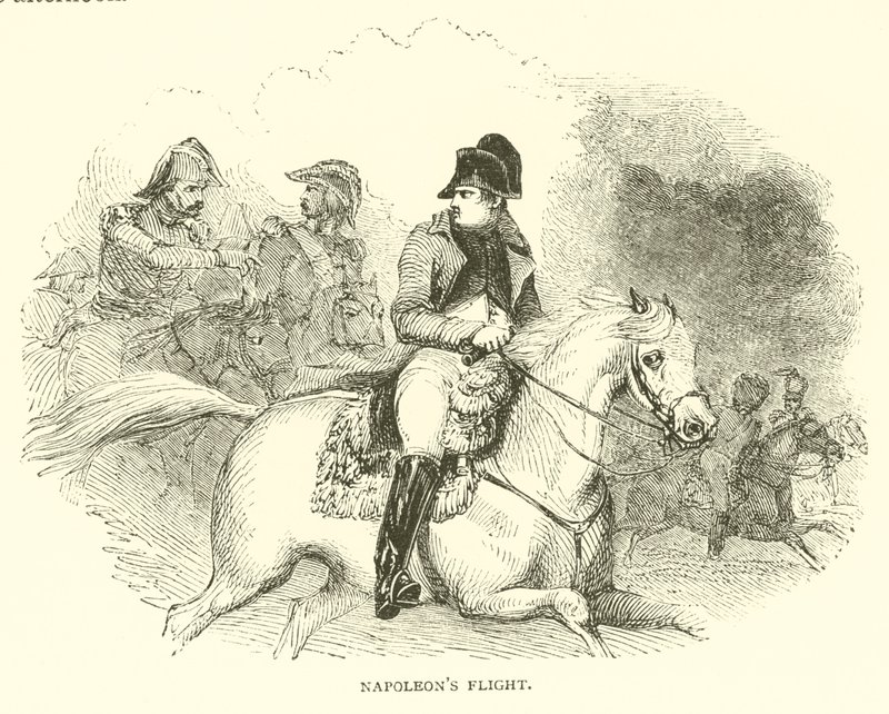 La huida de Napoleón (grabado) de French School