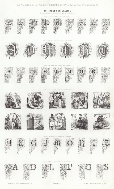 Página de Vignettes Typographiques de French School