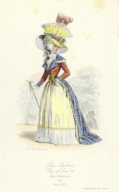 Modas parisinas, reinado de Luis XVI de French School