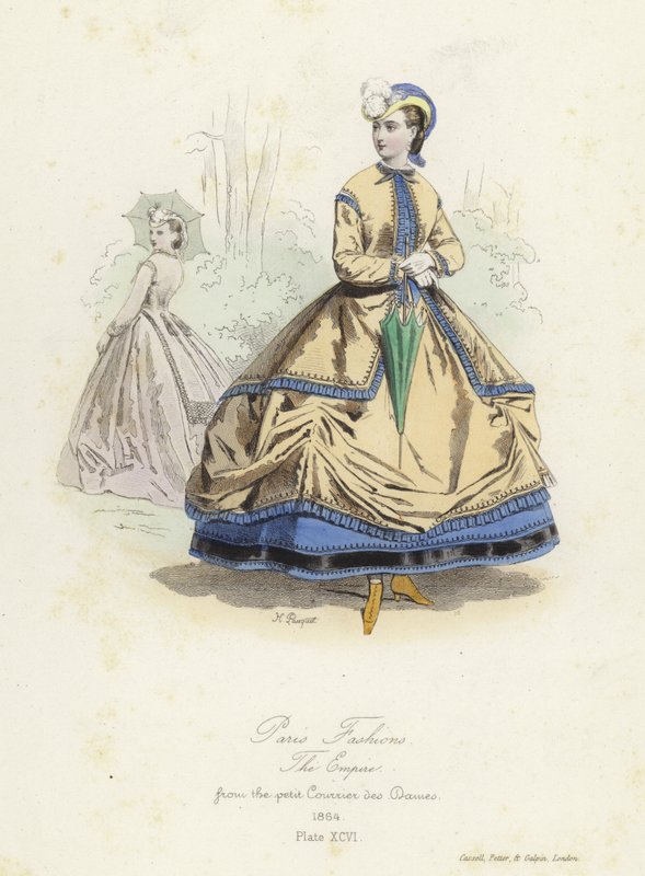 Modas parisinas, época del Segundo Imperio de French School