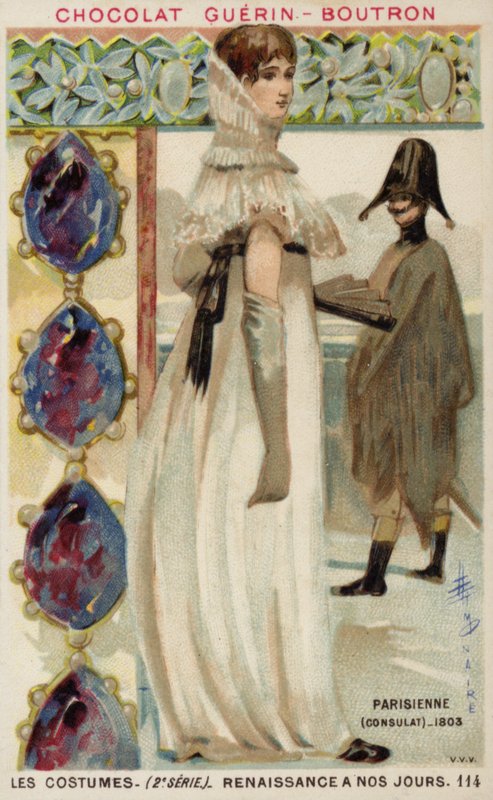 Modas parisinas del Consulado, 1803 de French School