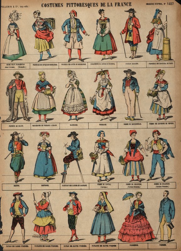 Trajes pintorescos de Francia de French School