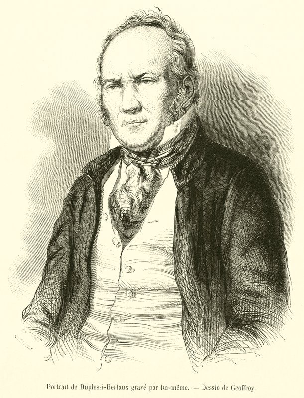 Retrato de Duplessi-Bertaux grave de French School
