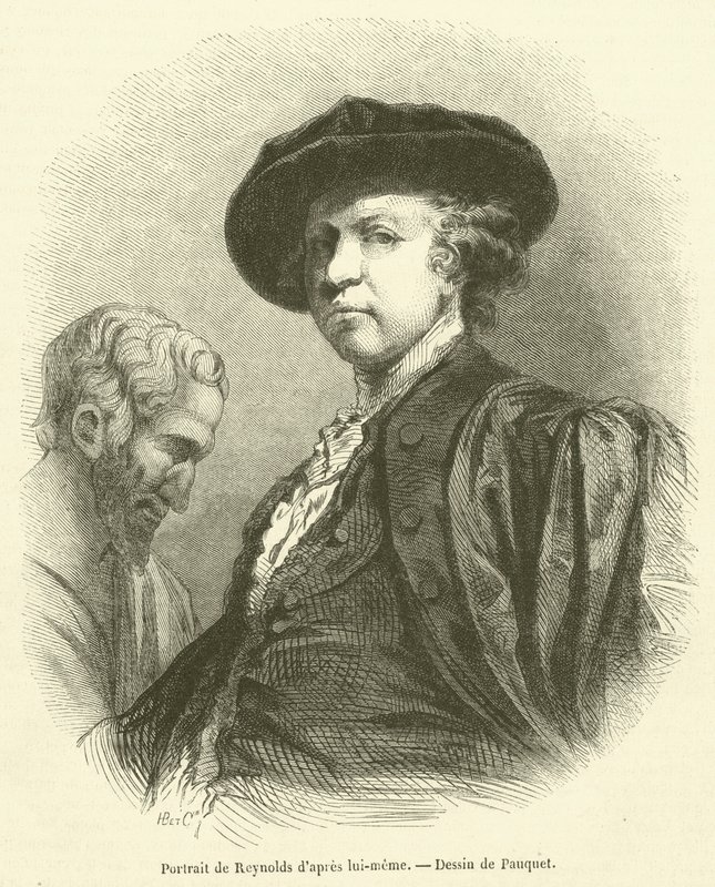 Retrato de Reynolds (grabado) de French School