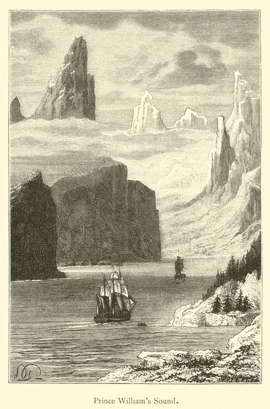 Bahía del Príncipe Guillermo (grabado) de French School