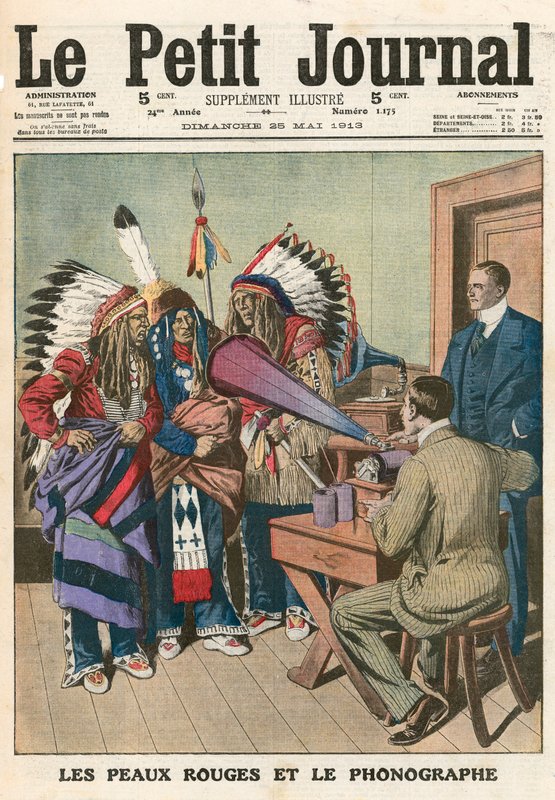 Indios rojos y el fonógrafo de French School