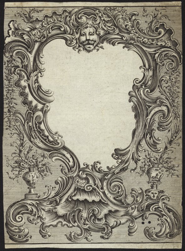 Diseño rococó para un marco de French School
