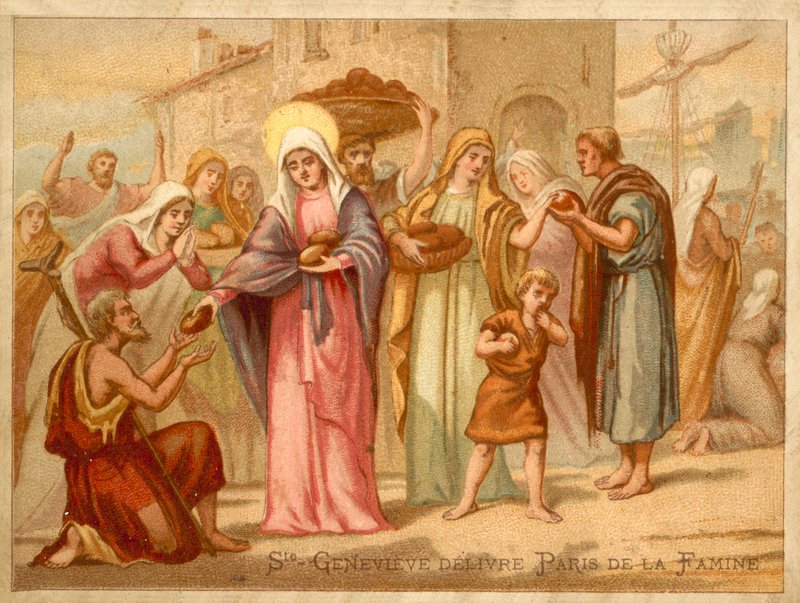 Santa Genoveva salvando a París de la hambruna, 465 de French School