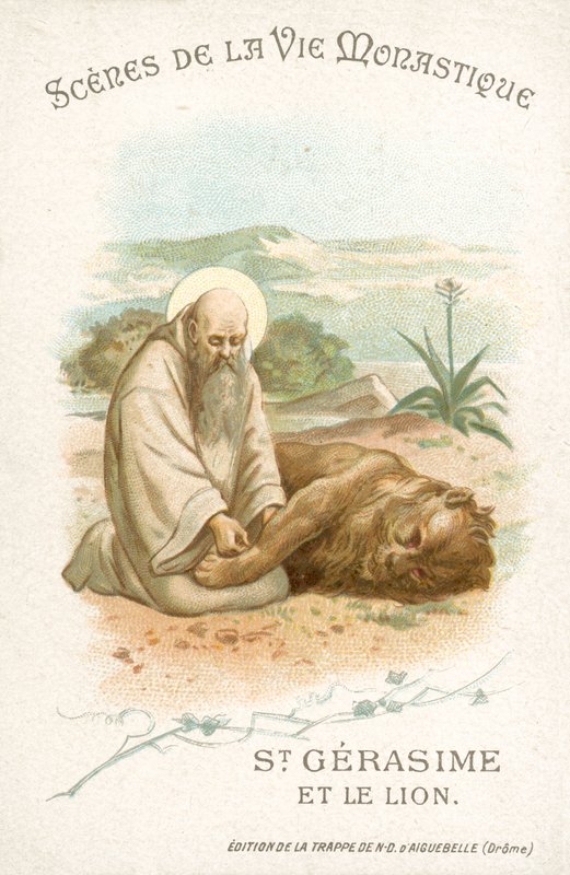 San Gerasimo y el león de French School