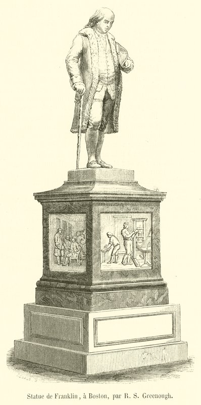 Estatua de Franklin, en Boston de French School