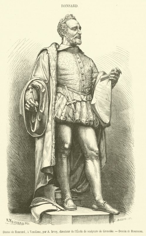 Estatua de Ronsard, en Vendôme de French School