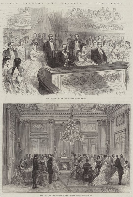 El Emperador y la Emperatriz en Compiègne de French School