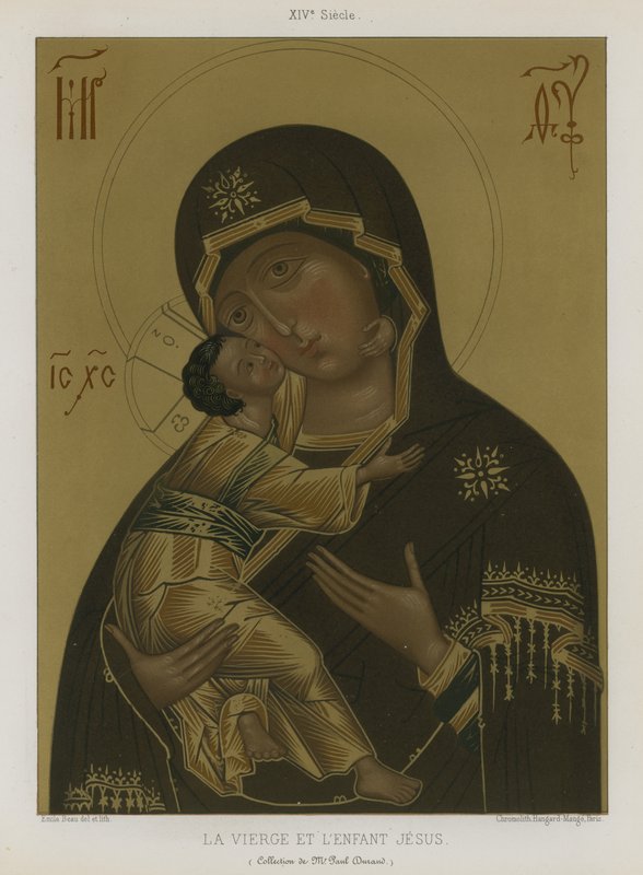La Virgen María con el niño Jesús de French School