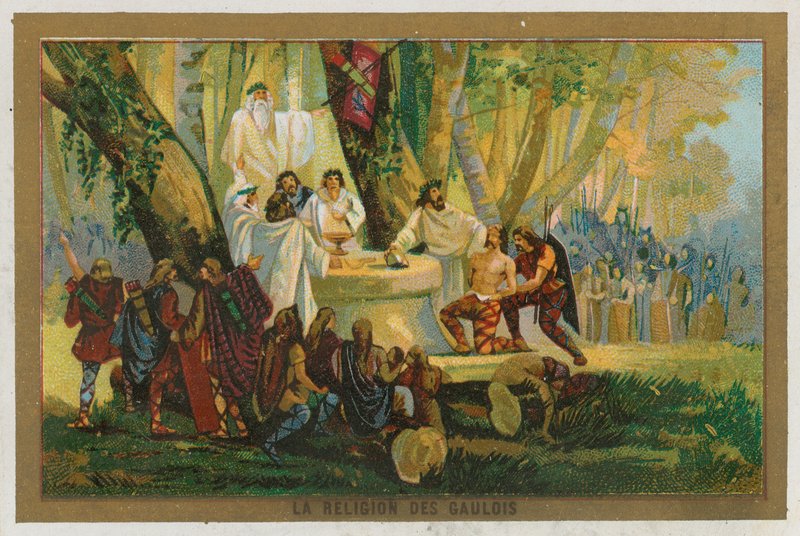 La religión de los galos de French School
