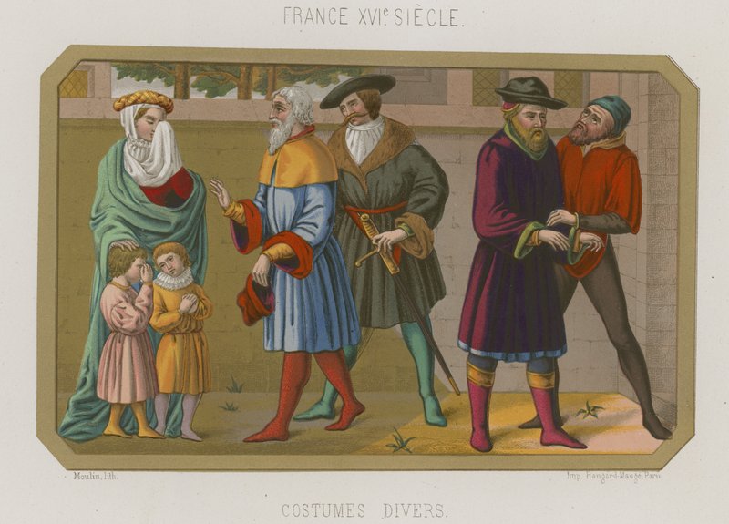 Diversas modas de la Francia del siglo XVI de French School