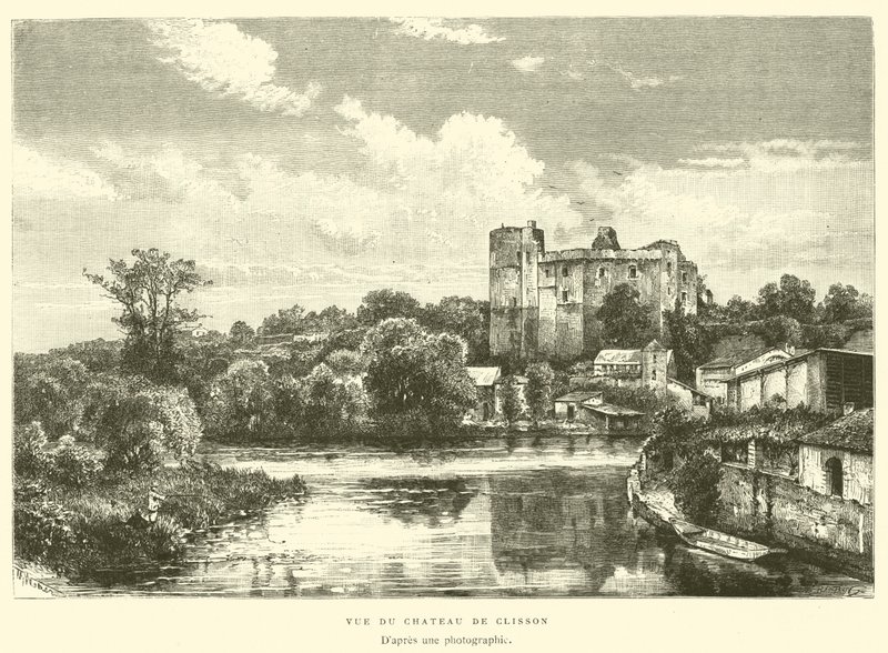 Vista del Castillo de Clisson de French School