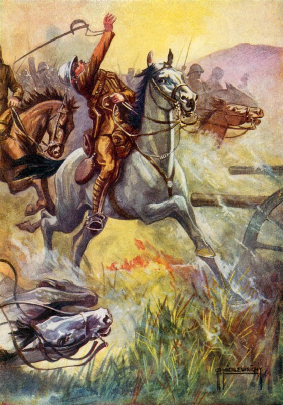 Ilustración para Black Beauty (litografía en color) de G.P. Micklewright