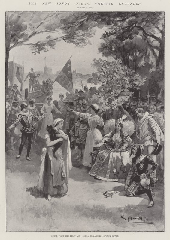 La nueva ópera de Savoy, Merrie England de G.S. Amato