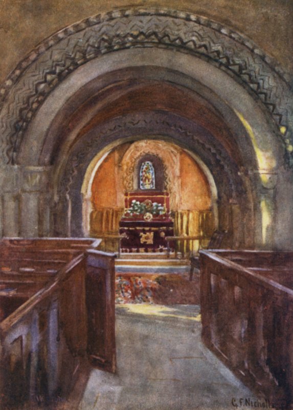 Interior, iglesia de Elkstone de George Franck Nicholls